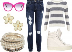 ASK MS. ELITOU:  How do you wear pearls with a casual outfit?