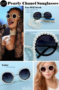 FASHION PEARL DIY: Rihanna’s Pearly Chanel Sunglasses by LuLus.com