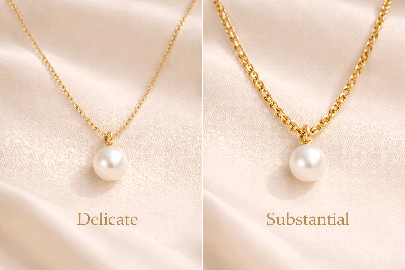 pearlsonly-blog-112-image-4-pearl - Delicate vs Substantial Gold Chains - Pearls Jewelry - pearlsonly