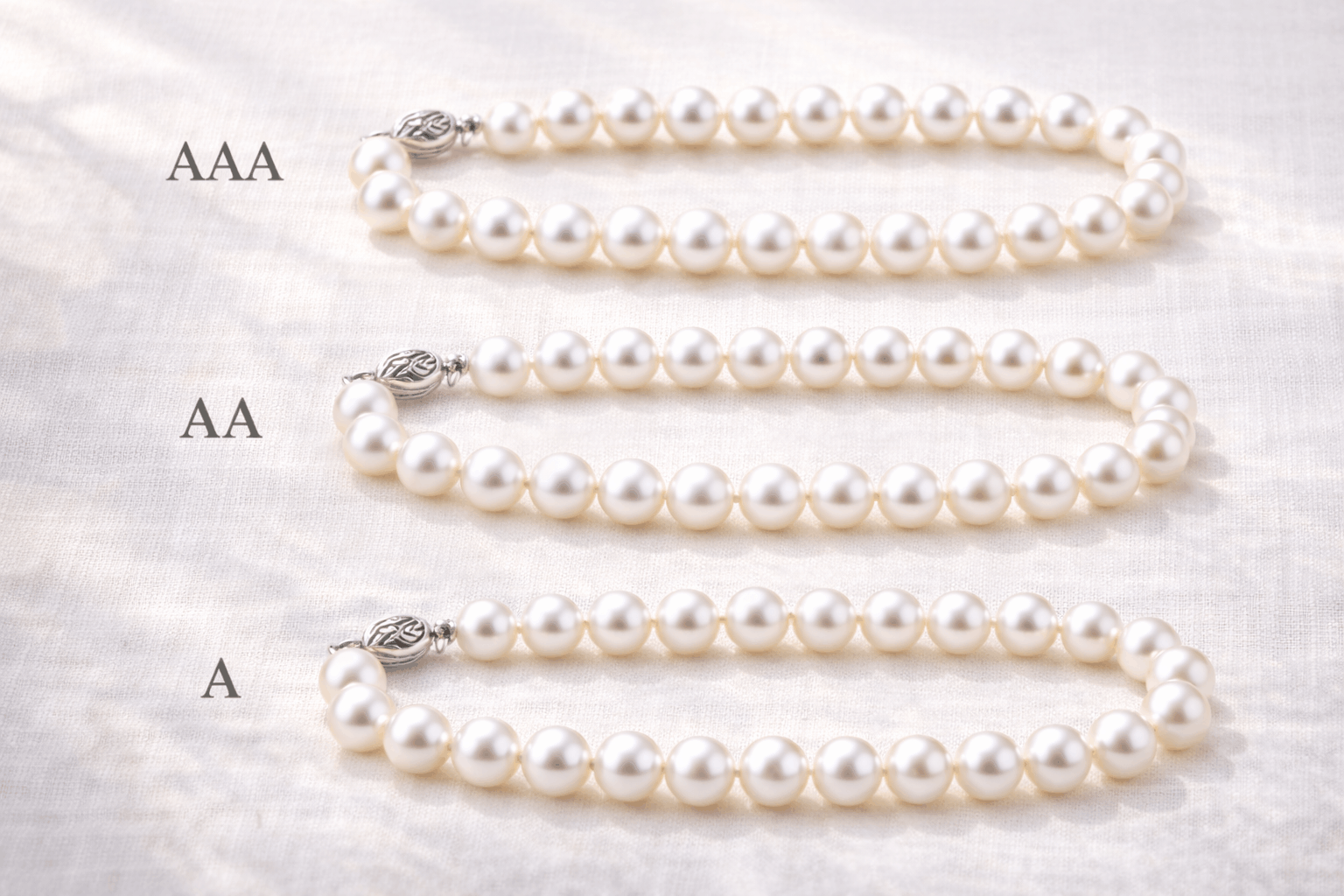 Aitojen helmirannekkeiden laatuluokitukset Yhdistyneessä kuningaskunnassa