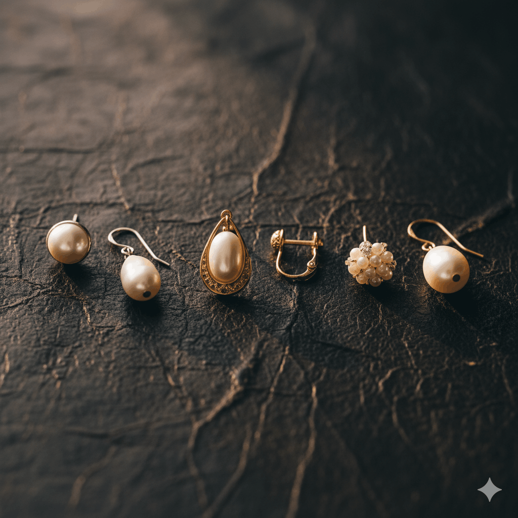 02. Three Asymmetrical Pearl Earring Styling Recipes