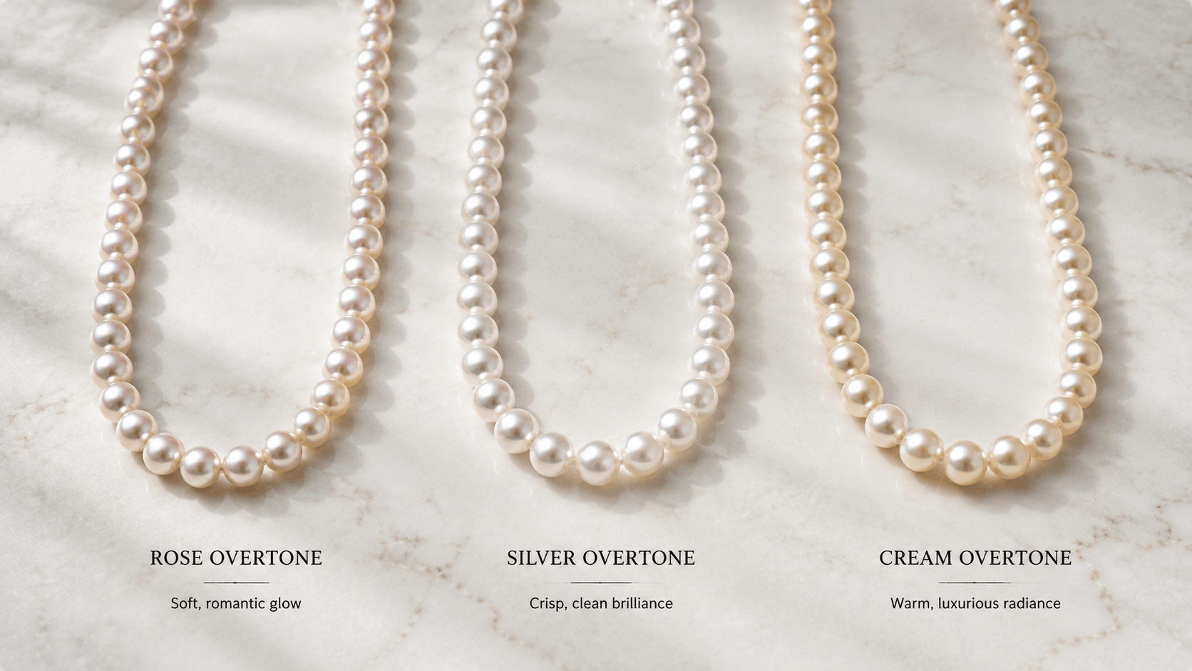 03. White Akoya Pearl Necklace — Overtones and Color