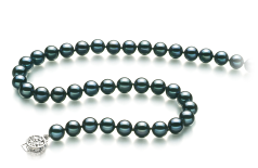7.5-8mm Japanilainen Akoya Kaulakoru in Musta