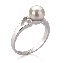 6-7mm Makeanveden Rengas in Jessica Valkoinen