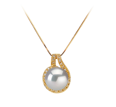 10-11mm Etelämeri Riipus in Angelique Valkoinen