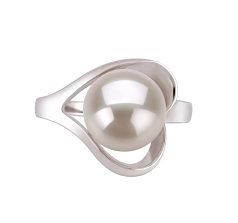 9-10mm Makeanveden Rengas in Surullinen Valkoinen