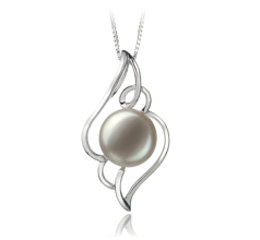 12-13mm Makeanveden Riipus in Hanna Valkoinen