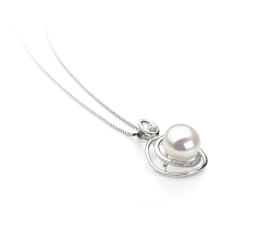 9-10mm Makeanveden Riipus in Kelly Valkoinen