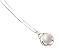 12-13mm Makeanveden Riipus in Zina Valkoinen