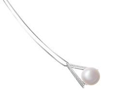 12-13mm Makeanveden Riipus in Kolmio Valkoinen