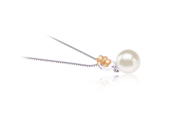 9-10mm Makeanveden Riipus in Pamela Valkoinen