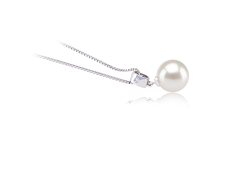 9-10mm Makeanveden Riipus in Nicole Valkoinen