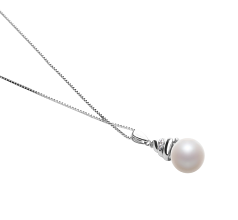 10-11mm Makeanveden Riipus in Romola Valkoinen