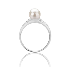 6-7mm Makeanveden Rengas in Cristy Valkoinen