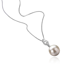 10-11mm Makeanveden Riipus in Frida Valkoinen