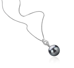 11-12mm Tahitilainen Riipus in Frida Musta