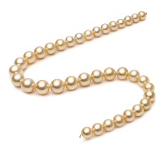 10-13.3mm Etelämeri Kaulakoru in 18-tuuman Kulta