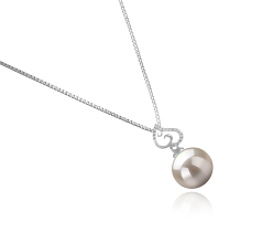 10-11mm Makeanveden Riipus in Belinda Valkoinen