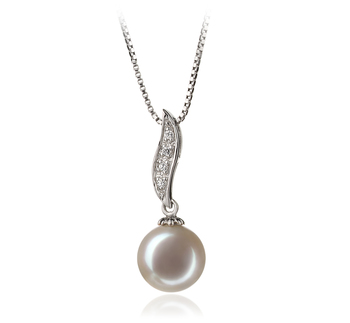 9-10mm Makeanveden Riipus in Clementina Valkoinen