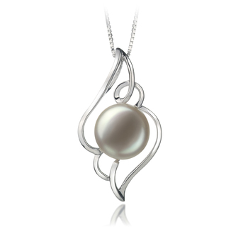 12-13mm Makeanveden Riipus in Hanna Valkoinen
