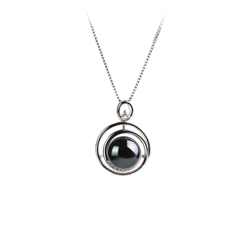 9-10mm Makeanveden Riipus in Kelly Mustaksi värjätty