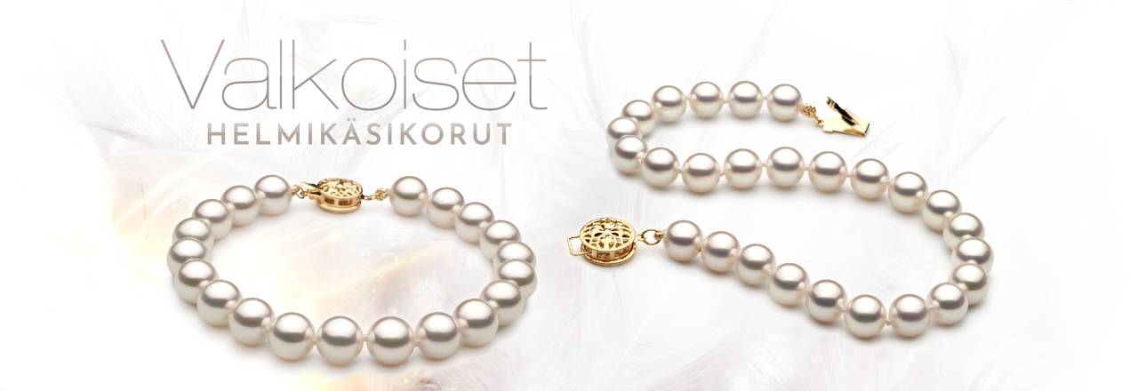 PearlsOnly Valkoiset helmirannekkeet