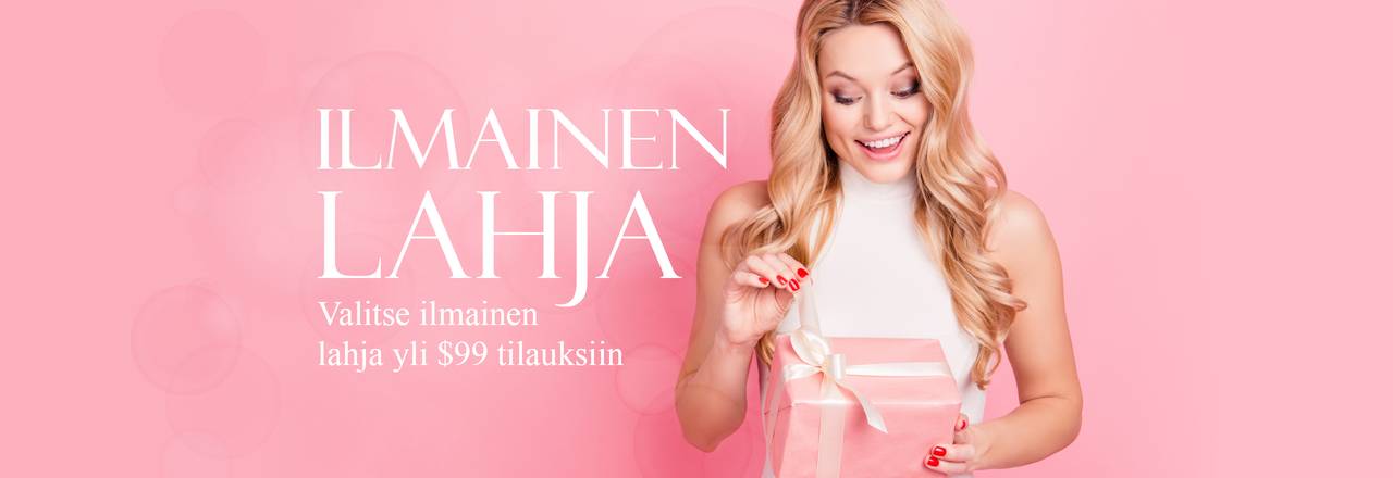 Landing banner for Ilmainen lahja, kun tilaat yli 189